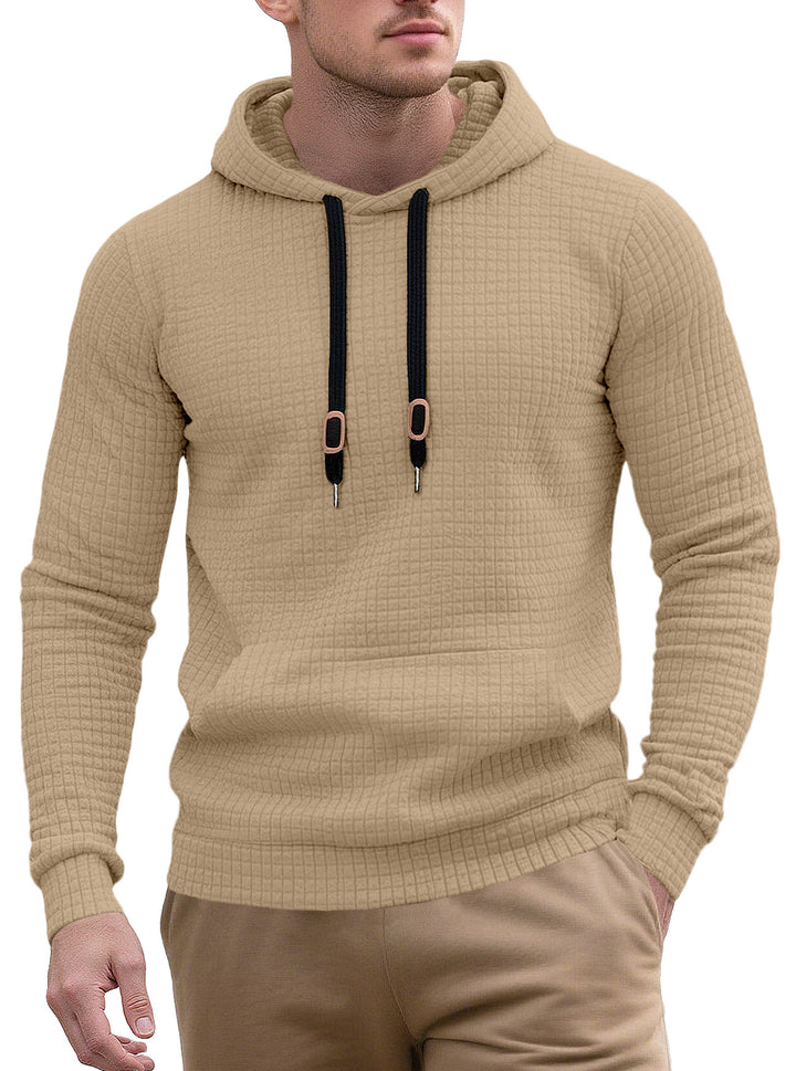 Herren hoodie med strukturerad yta och modernt design Mirla-Eva Jonsson