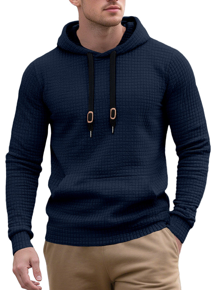 Herren hoodie med strukturerad yta och modernt design Mirla-Eva Jonsson