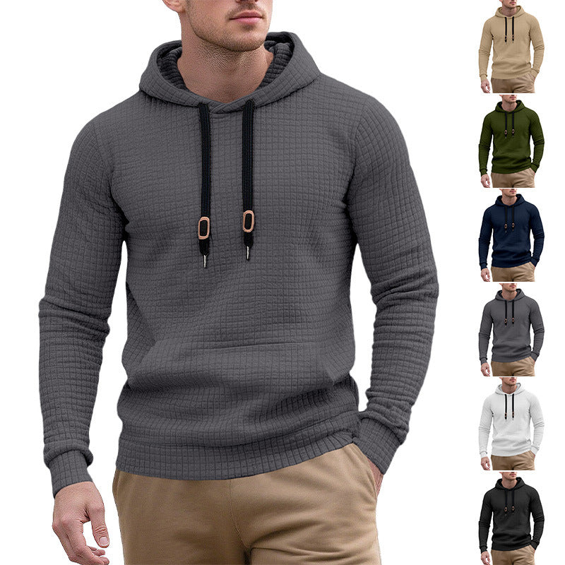 Herren hoodie med strukturerad yta och modernt design Mirla-Eva Jonsson