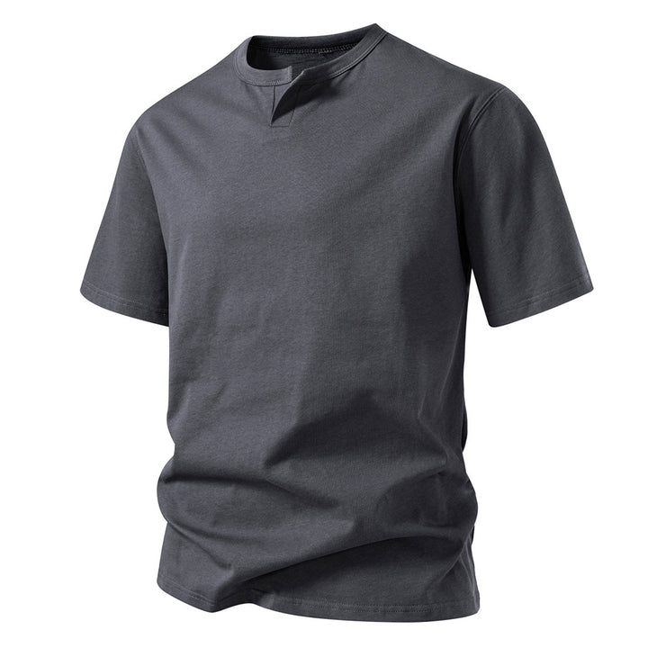Herren kortärmad T-shirt med kreativ krage Mirla-Eva Jonsson