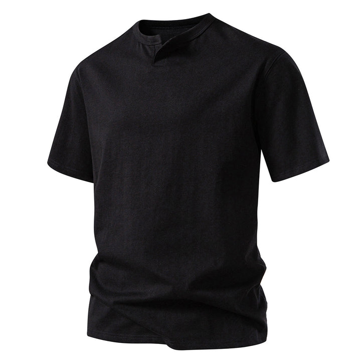 Herren kortärmad T-shirt med kreativ krage Mirla-Eva Jonsson