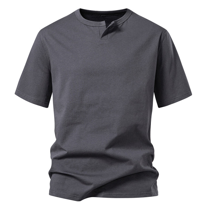 Herren kortärmad T-shirt med kreativ krage Mirla-Eva Jonsson