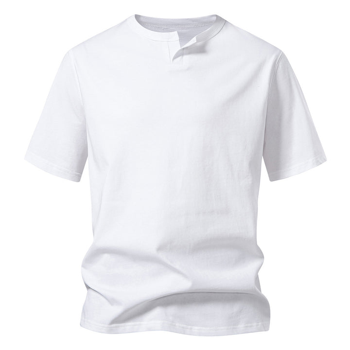 Herren kortärmad T-shirt med kreativ krage Mirla-Eva Jonsson