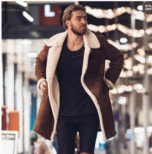 Herren lammulls-kappa med hög krage och elegant ullbearbetning Eva Jonsson-Eva Jonsson