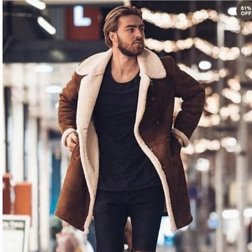 Herren lammulls-kappa med hög krage och elegant ullbearbetning Eva Jonsson-Eva Jonsson