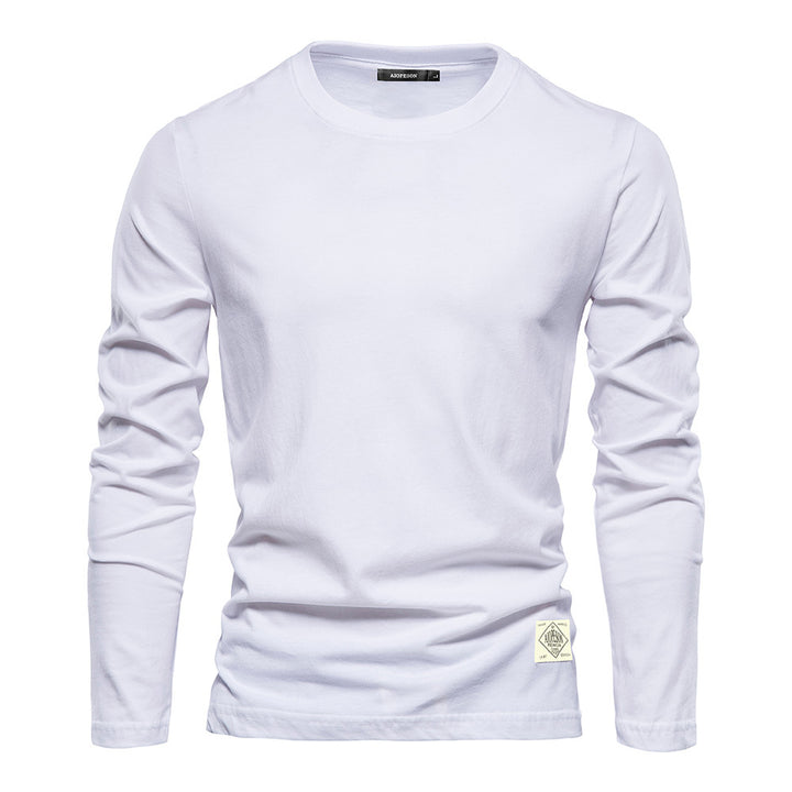 Herren långärmad T-shirt med högkvalitativ bomullsblandning och modern passform Eva Jonsson-Eva Jonsson