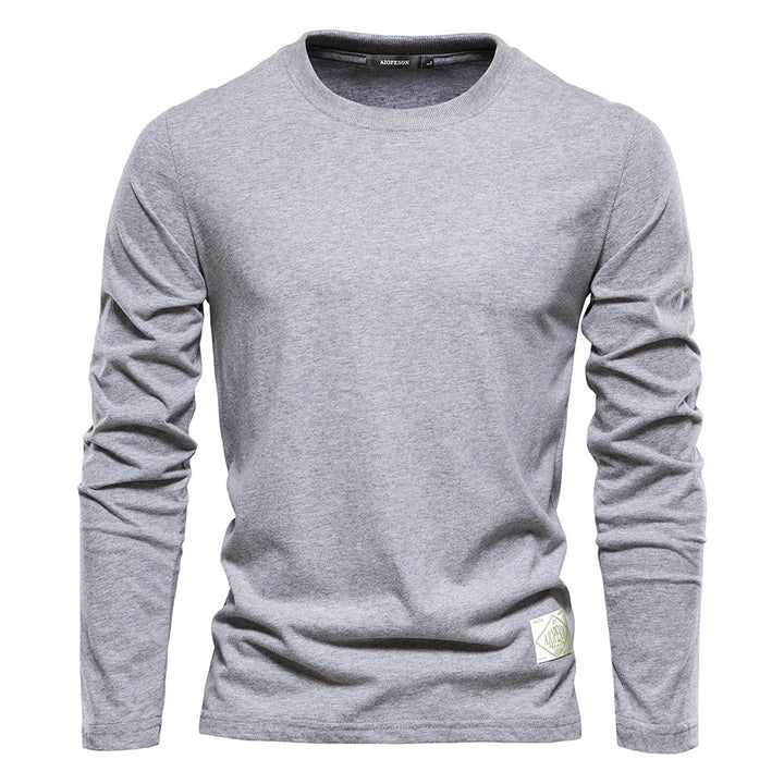 Herren långärmad T-shirt med högkvalitativ bomullsblandning och modern passform Eva Jonsson-Eva Jonsson