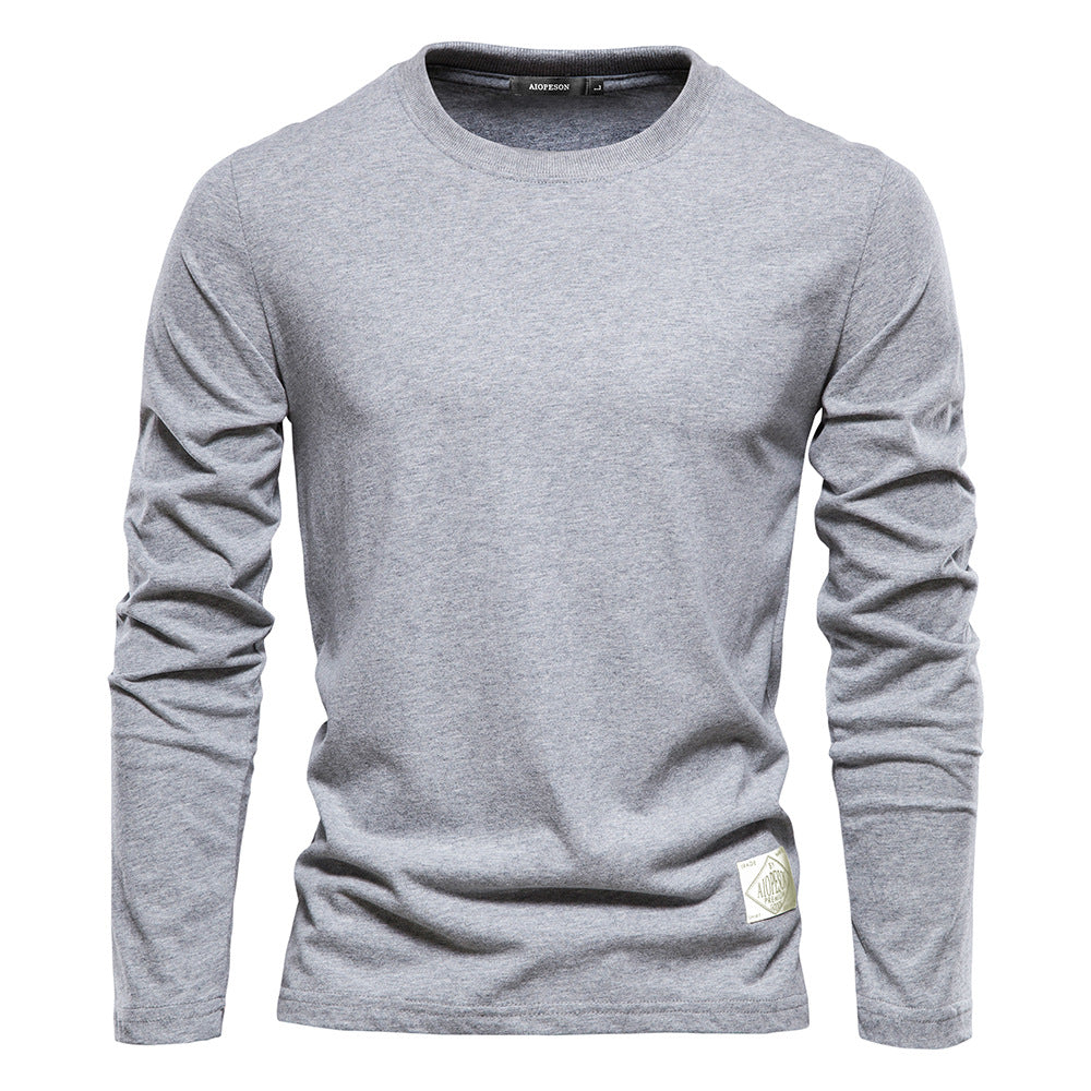 Herren långärmad T-shirt med högkvalitativ bomullsblandning och modern passform Eva Jonsson-Eva Jonsson