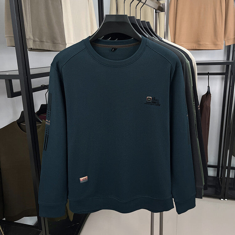 Herren långärmad sweatshirt med strukturerad väv och stiligt logotyp Mirla-Eva Jonsson