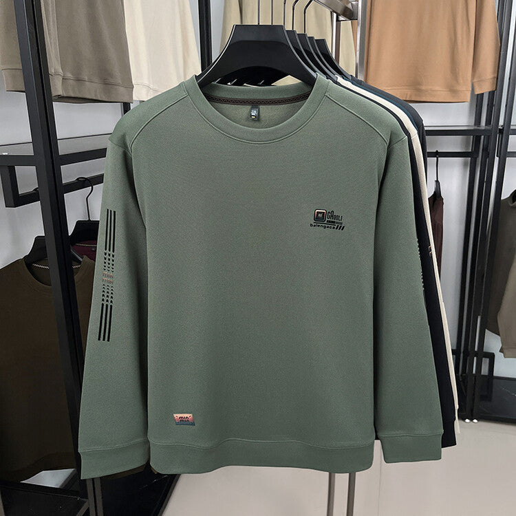 Herren långärmad sweatshirt med strukturerad väv och stiligt logotyp Mirla-Eva Jonsson