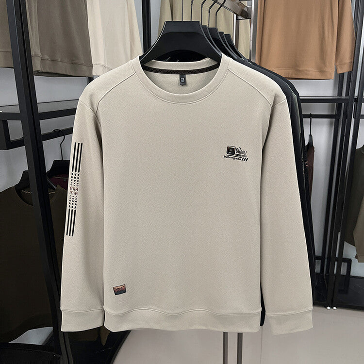 Herren långärmad sweatshirt med strukturerad väv och stiligt logotyp Mirla-Eva Jonsson