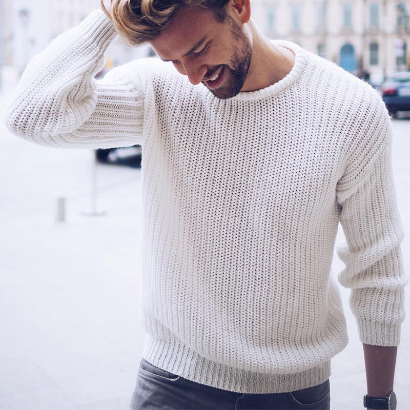 Herren lässiger Pullover mit luftiger Struktur Mirla-Eva Jonsson
