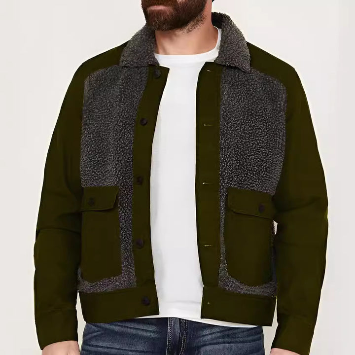 Herren mångsidig och stilig utomhusjacka med teddy-fleece-element Eva Jonsson-Eva Jonsson