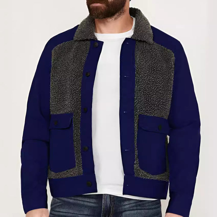 Herren mångsidig och stilig utomhusjacka med teddy-fleece-element Eva Jonsson-Eva Jonsson