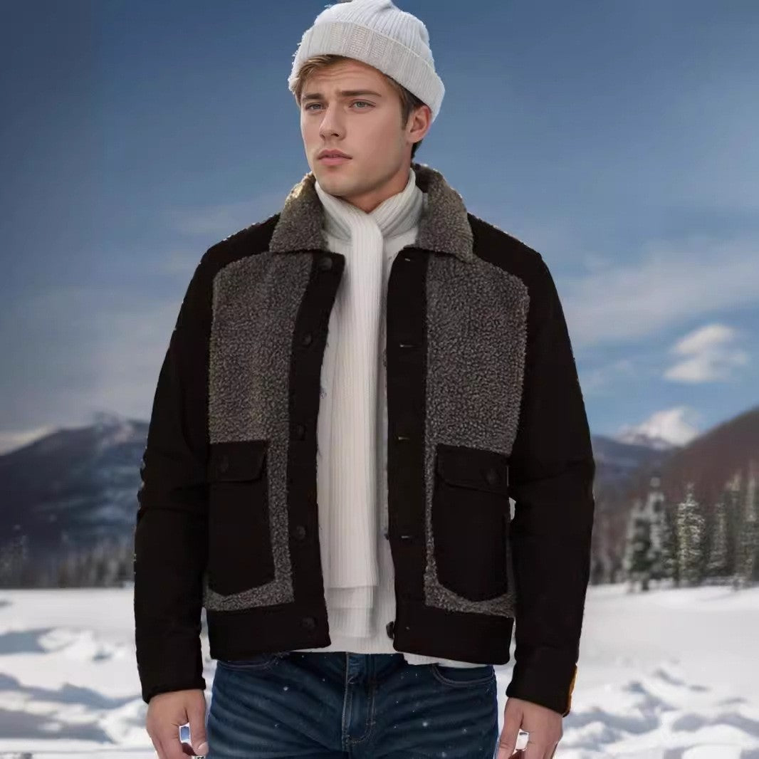 Herren mångsidig och stilig utomhusjacka med teddy-fleece-element Eva Jonsson-Eva Jonsson