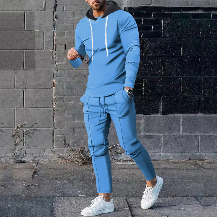 Herren moderiktigt hoodie med sportig passform och kontrasterande detaljer Eva Jonsson-Eva Jonsson