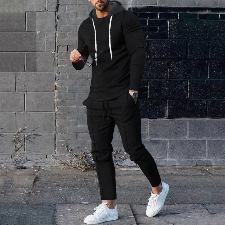 Herren moderiktigt hoodie med sportig passform och kontrasterande detaljer Eva Jonsson-Eva Jonsson