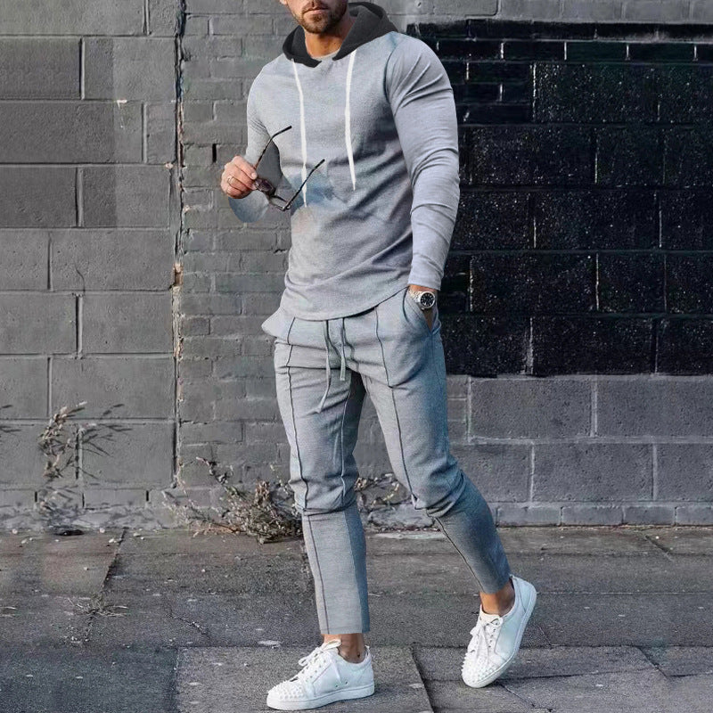 Herren moderiktigt hoodie med sportig passform och kontrasterande detaljer Eva Jonsson-Eva Jonsson