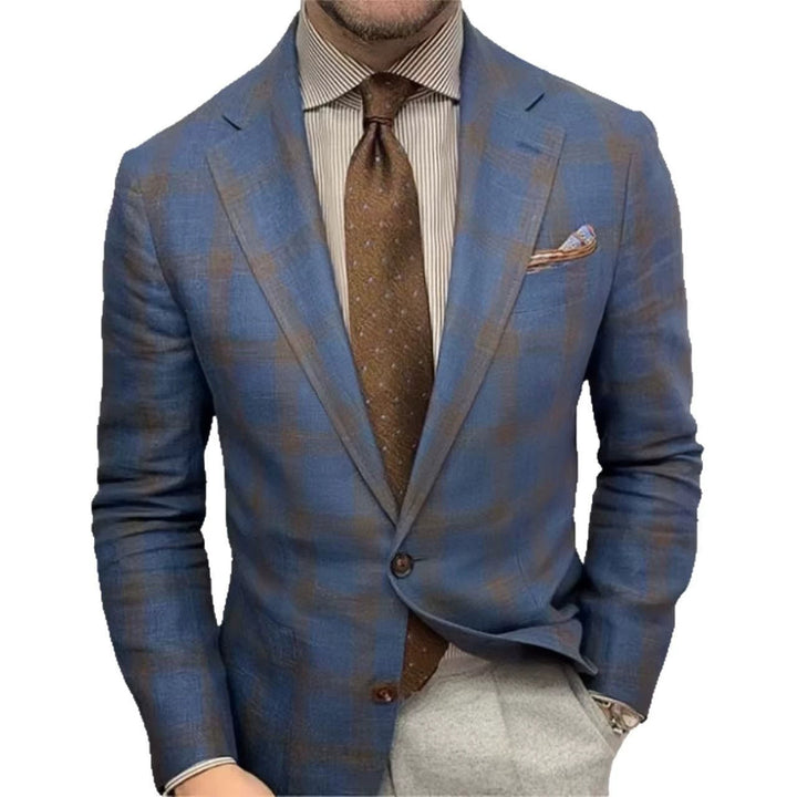 Herren modisch rutig blazer med hög bärkomfort och eleganta detaljer Eva Jonsson-Eva Jonsson