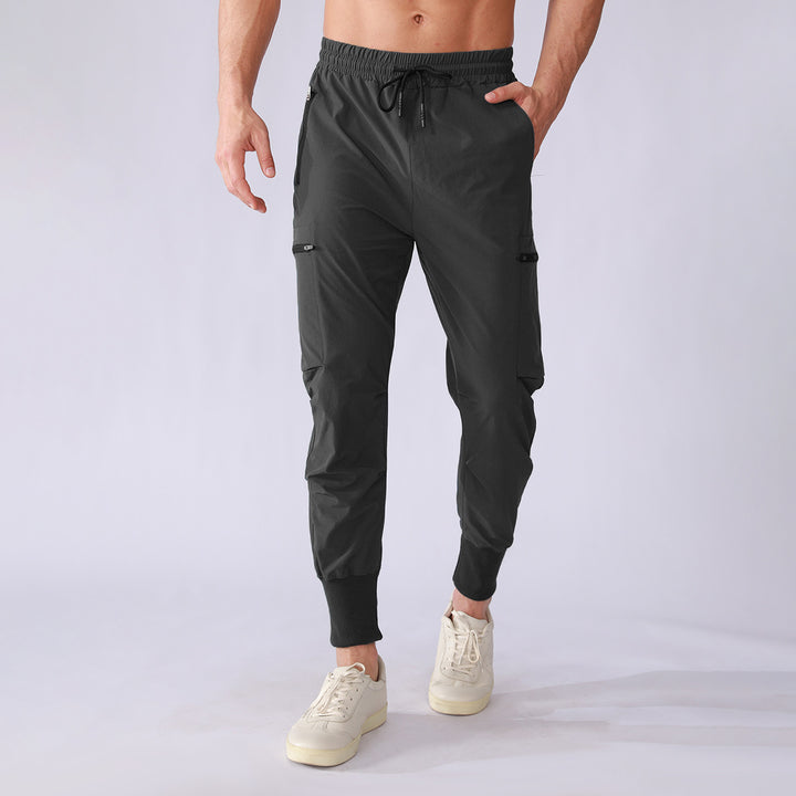 Herren modische Cargo Joggingbyxor med praktiska fickor och elastisk midja Mirla-Eva Jonsson
