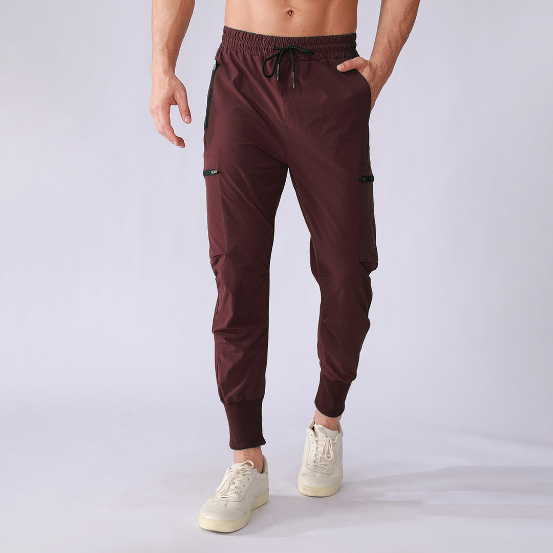 Herren modische Cargo Joggingbyxor med praktiska fickor och elastisk midja Mirla-Eva Jonsson