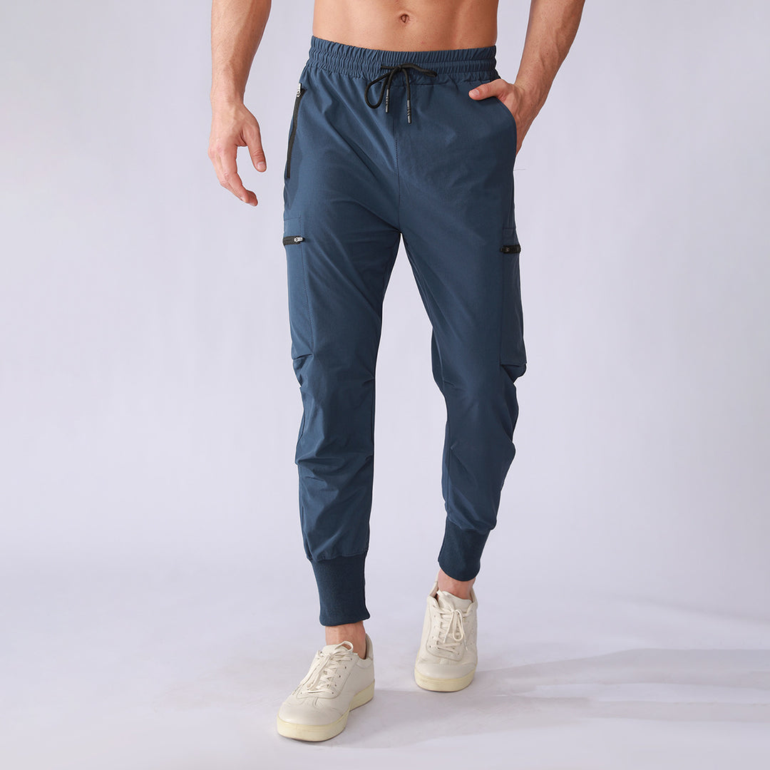 Herren modische Cargo Joggingbyxor med praktiska fickor och elastisk midja Mirla-Eva Jonsson