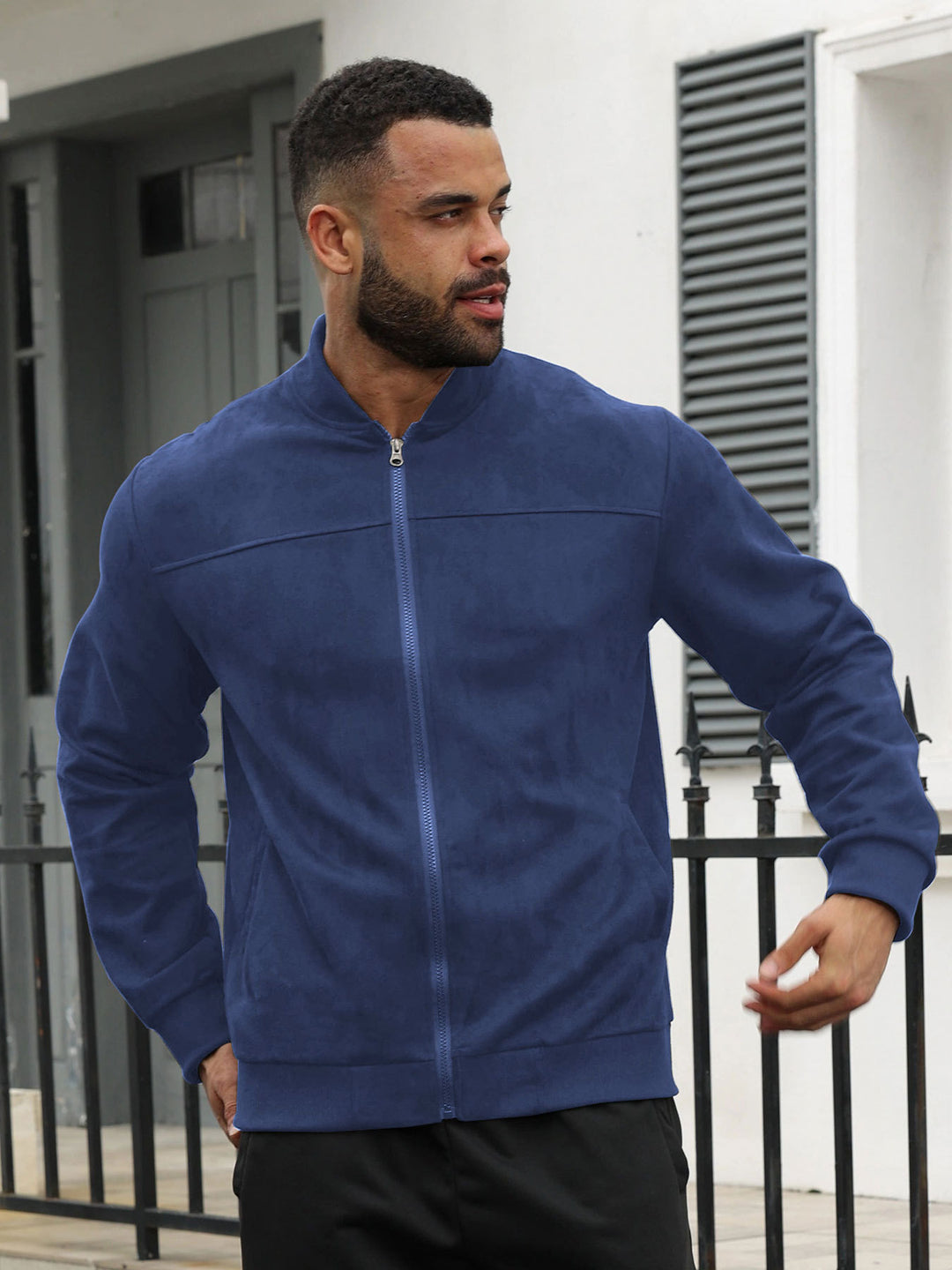 Herren modische Jacke im sportlichen Suede-Look Eva Jonsson-Eva Jonsson