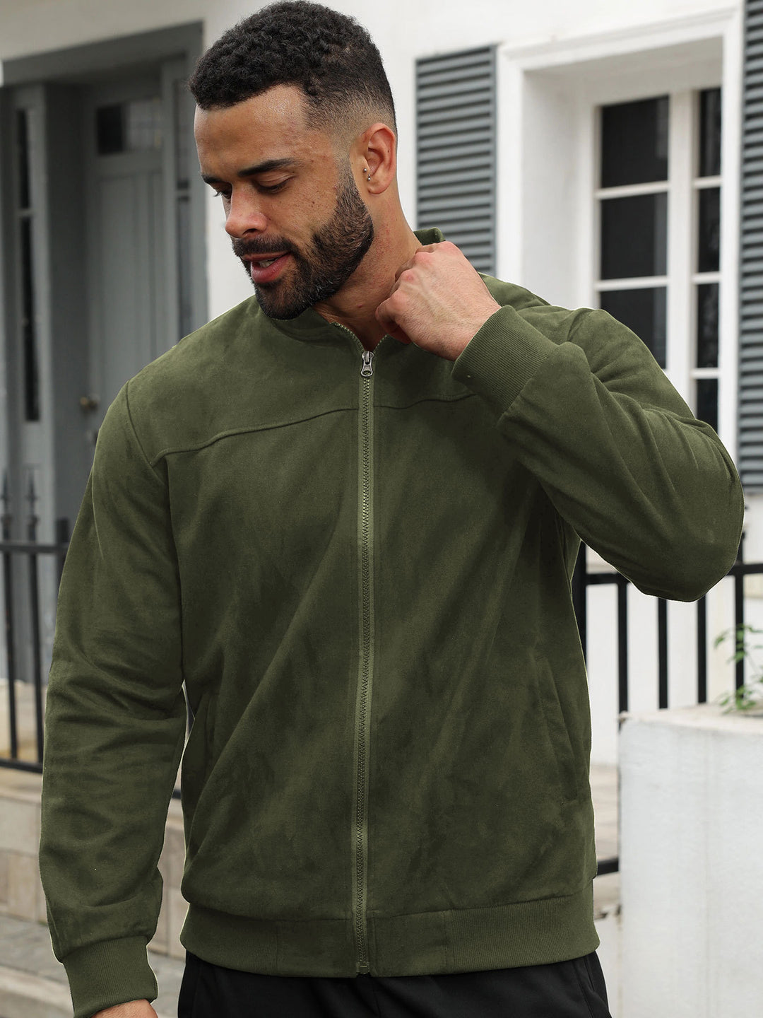 Herren modische Jacke im sportlichen Suede-Look Eva Jonsson-Eva Jonsson