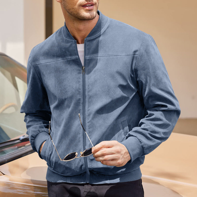 Herren modische Jacke im sportlichen Suede-Look Mirla-Eva Jonsson