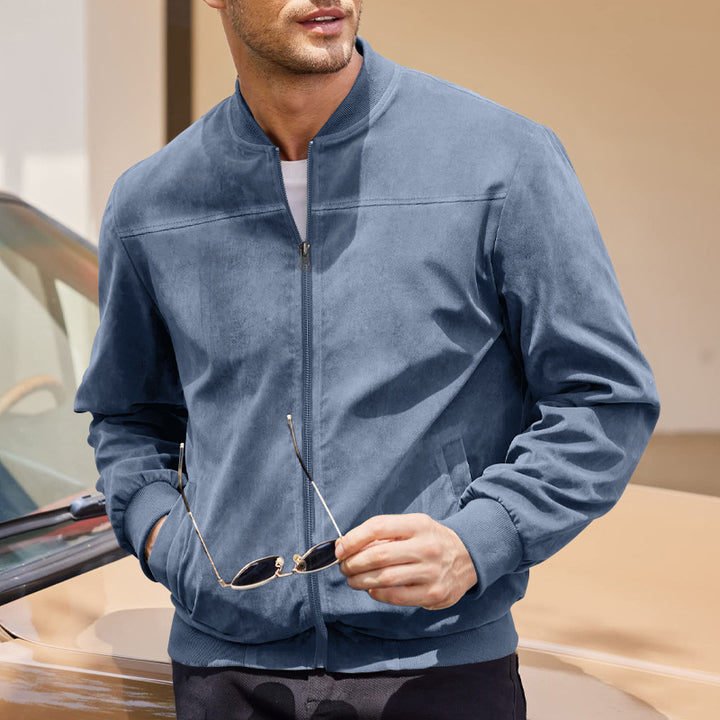 Herren modische Jacke im sportlichen Suede-Look Mirla-Eva Jonsson
