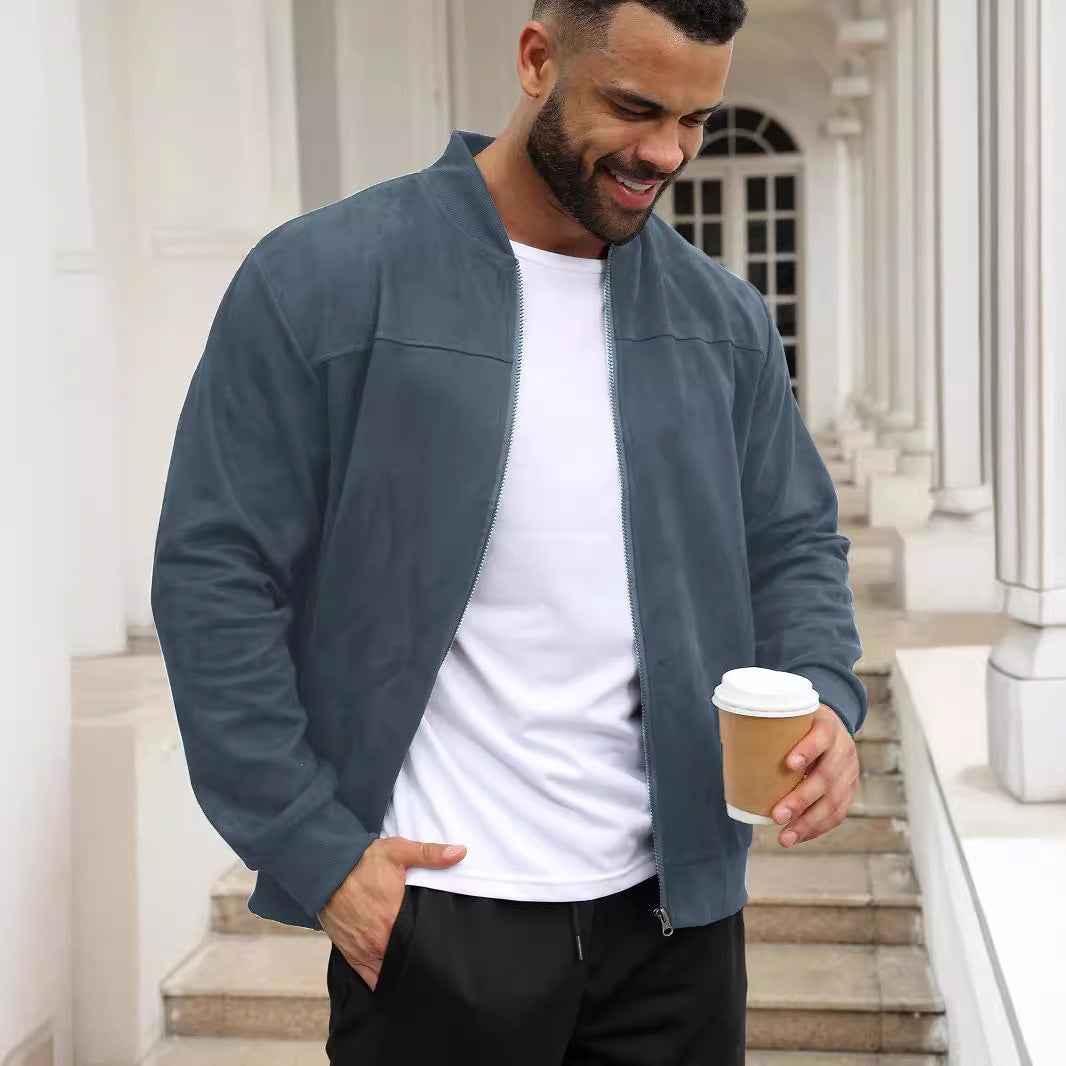 Herren modische Jacke im sportlichen Suede-Look Mirla-Eva Jonsson