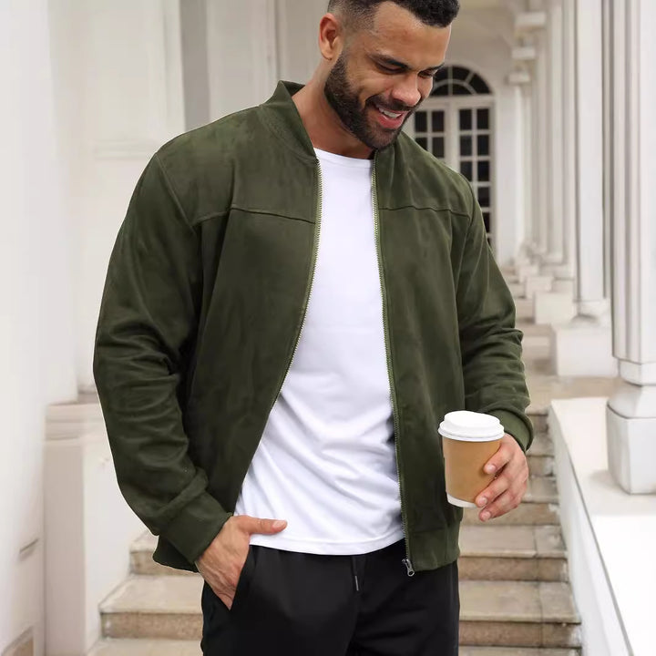 Herren modische Jacke im sportlichen Suede-Look Mirla-Eva Jonsson