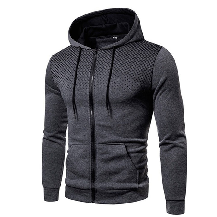 Herren modische Zip-Hoodie med andningsbara insatser Mirla-Eva Jonsson