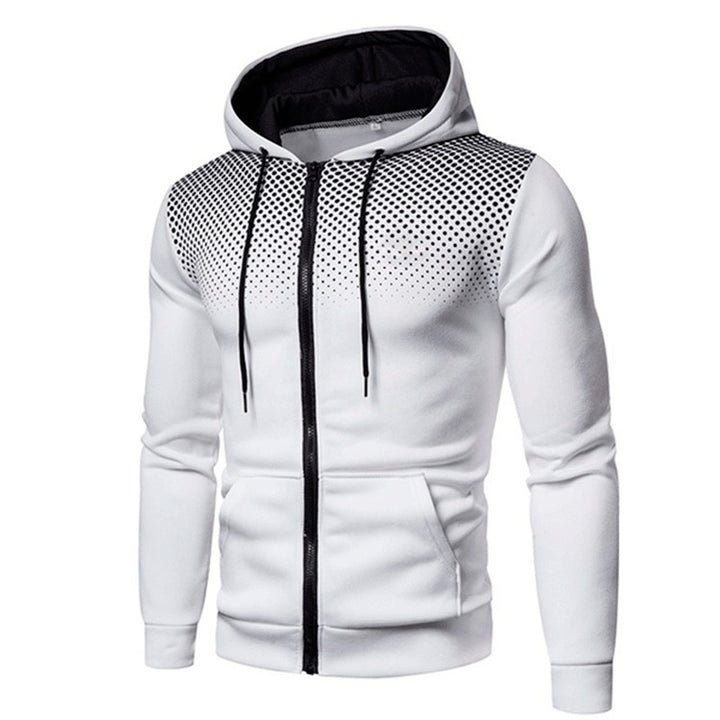 Herren modische Zip-Hoodie med andningsbara insatser Mirla-Eva Jonsson