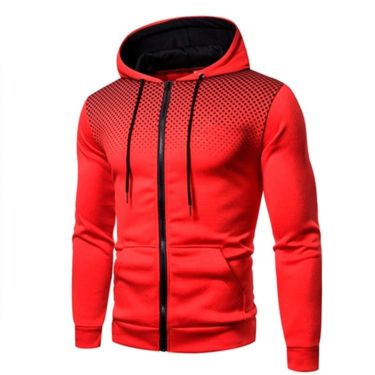 Herren modische Zip-Hoodie med andningsbara insatser Mirla-Eva Jonsson