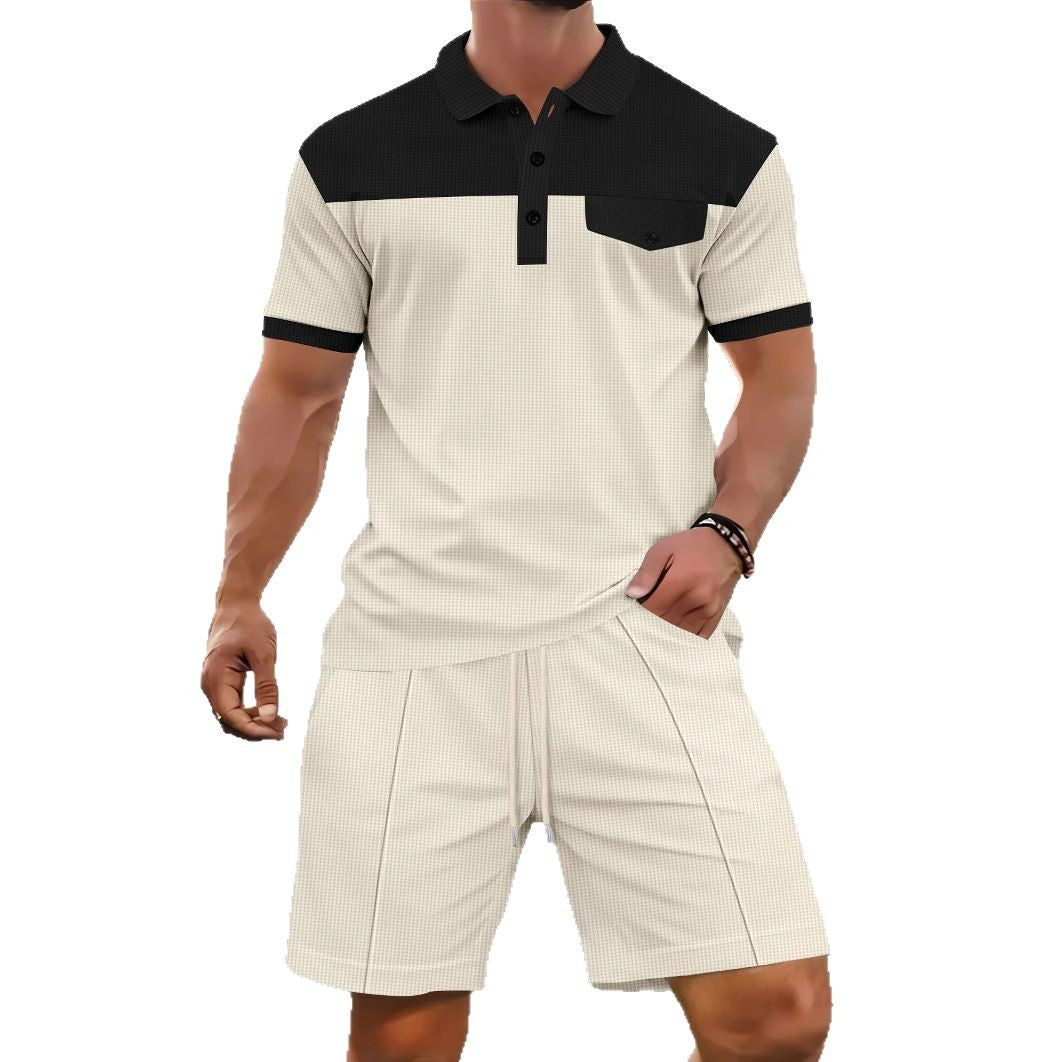 Herren modiskt Polo-Shirt med korta byxor Mirla-Eva Jonsson