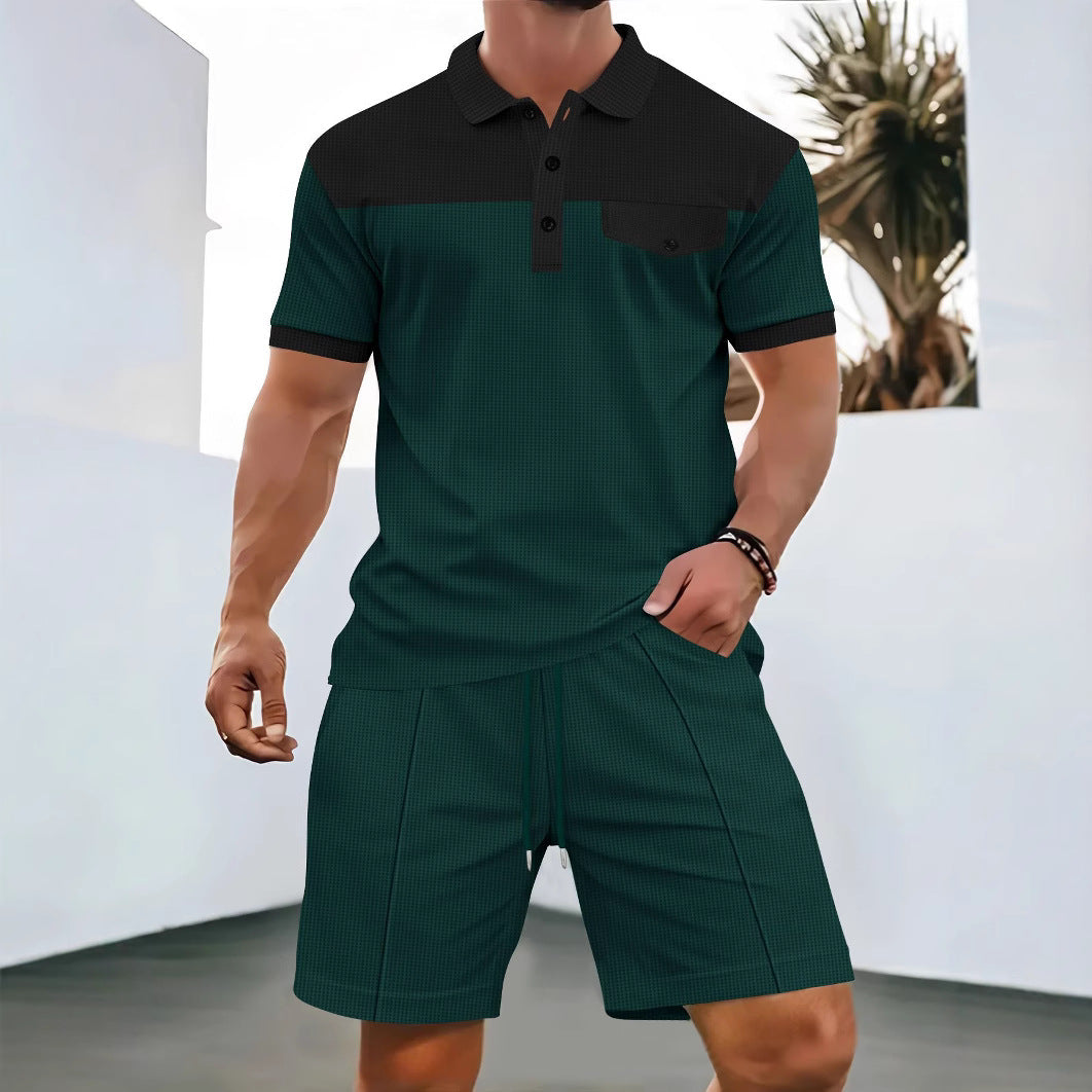 Herren modiskt Polo-Shirt med korta byxor Mirla-Eva Jonsson