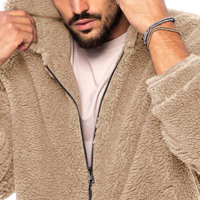 Herren mysig hoodiejacka i teddy-fleece Eva Jonsson-Eva Jonsson