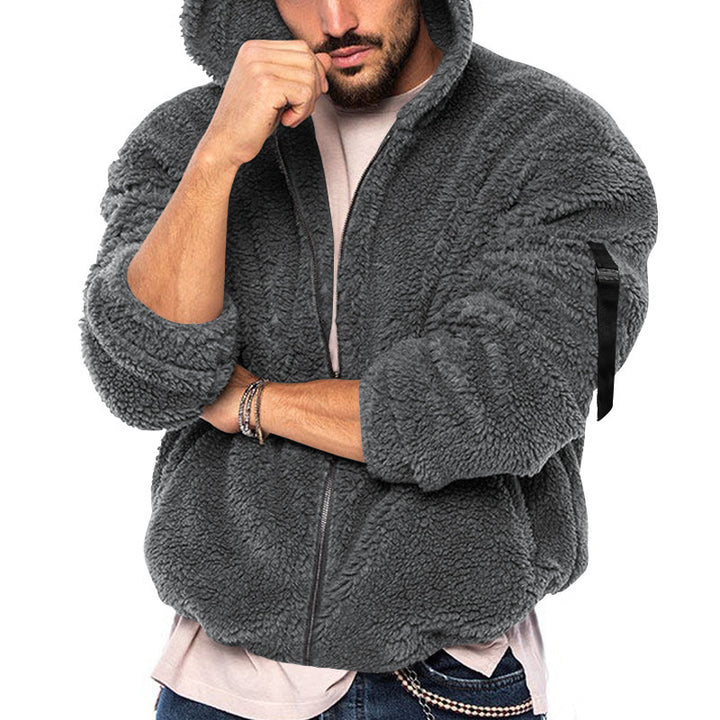 Herren mysig hoodiejacka i teddy-fleece Eva Jonsson-Eva Jonsson
