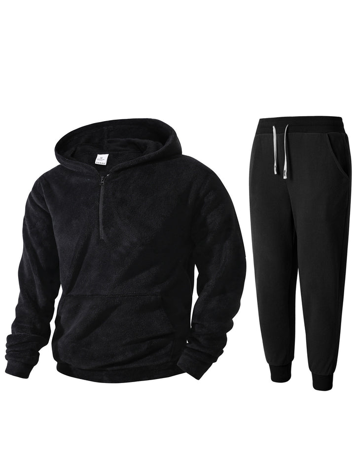 Herren mysigt fleece-hoodie och joggingbyxor set Mirla-Eva Jonsson
