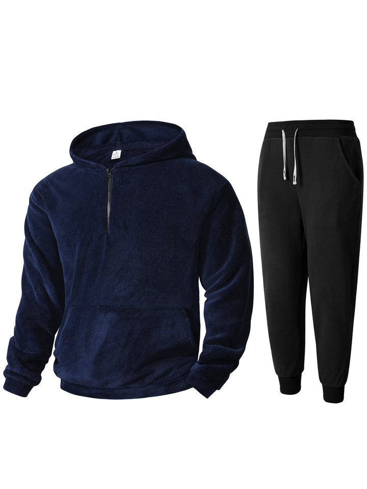 Herren mysigt fleece-hoodie och joggingbyxor set Mirla-Eva Jonsson