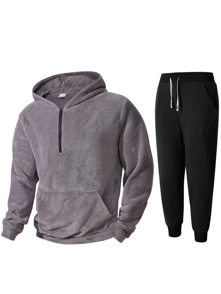 Herren mysigt fleece-hoodie och joggingbyxor set Mirla-Eva Jonsson