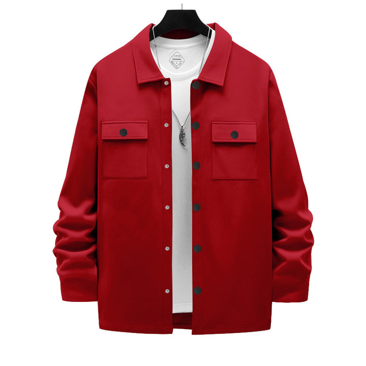 Herren oversized Utility-jacka med praktiska fickor och modern krage Mirla-Eva Jonsson