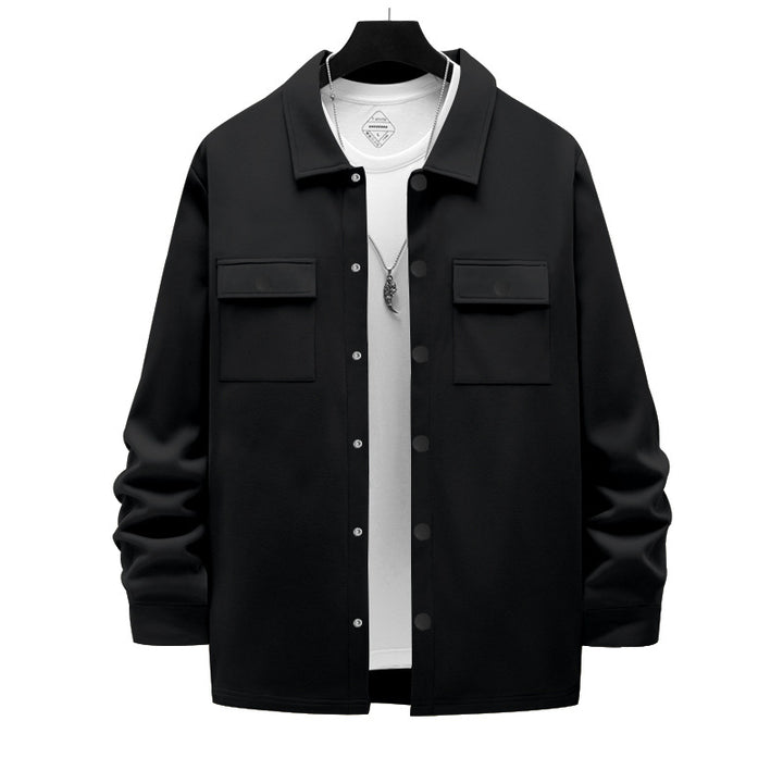 Herren oversized Utility-jacka med praktiska fickor och modern krage Mirla-Eva Jonsson