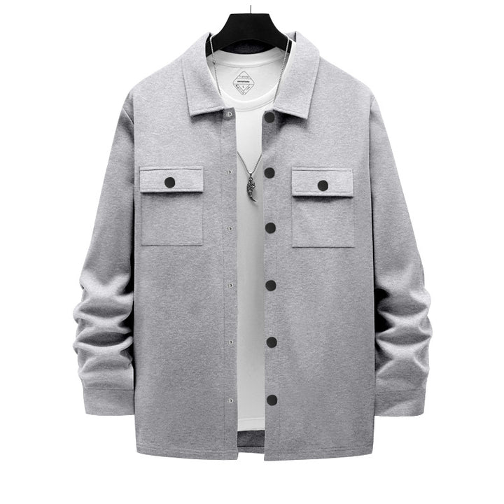 Herren oversized Utility-jacka med praktiska fickor och modern krage Mirla-Eva Jonsson