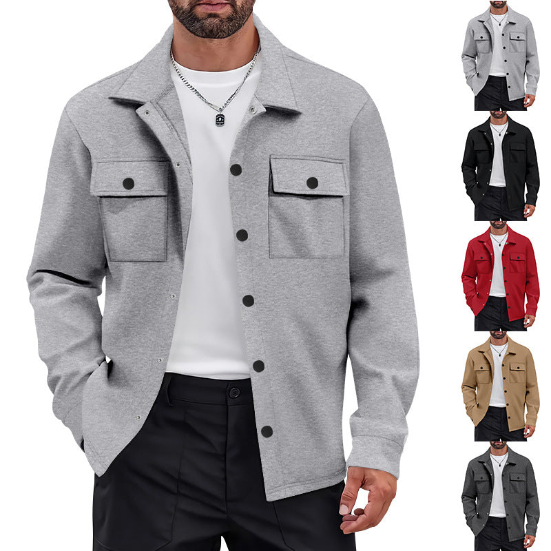 Herren oversized Utility-jacka med praktiska fickor och modern krage Mirla-Eva Jonsson