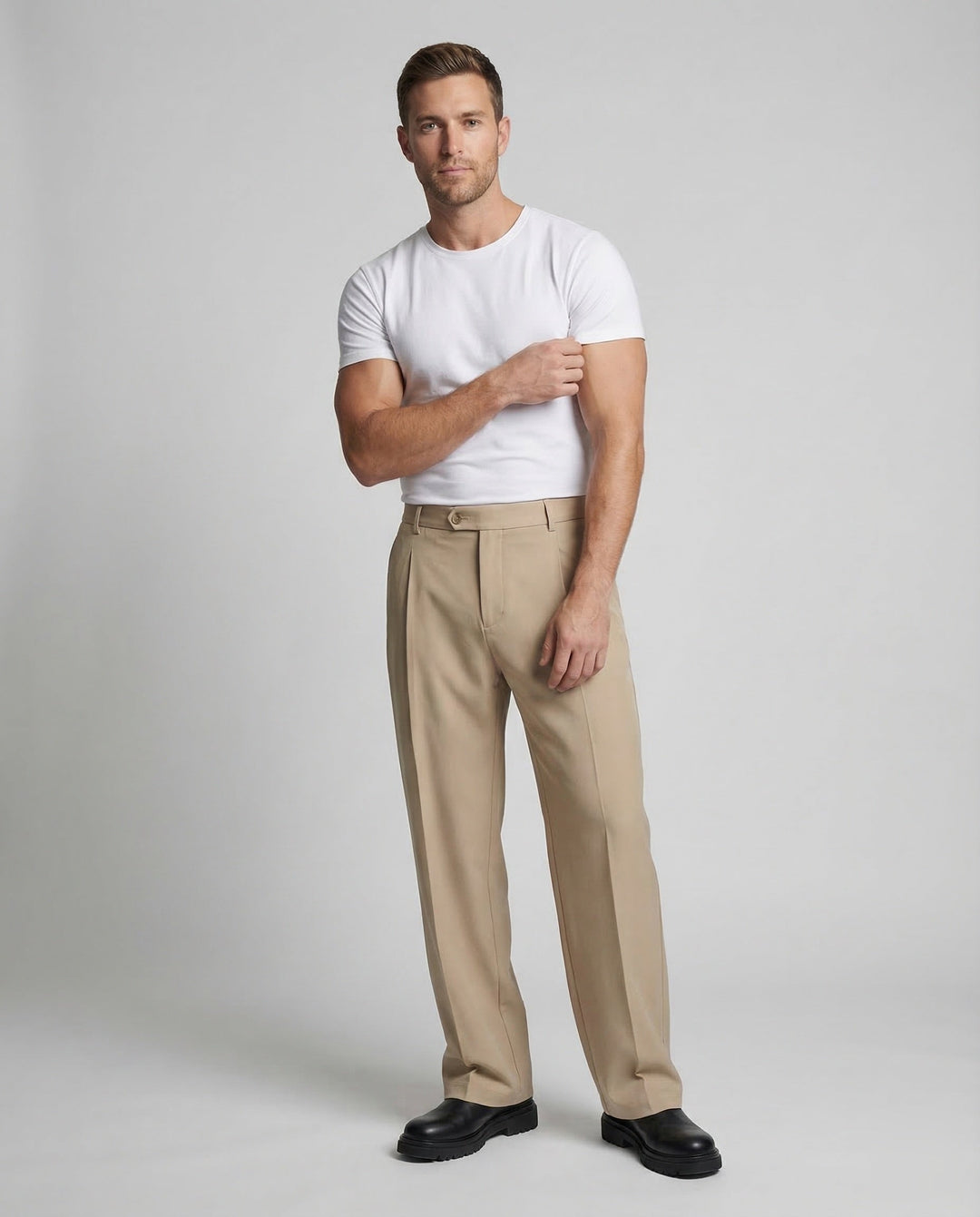 Herren pleated trousers wide-Eva Jonsson