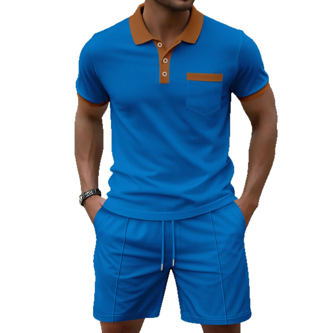 Herren polo- och shorts-set med sportig design Mirla-Eva Jonsson