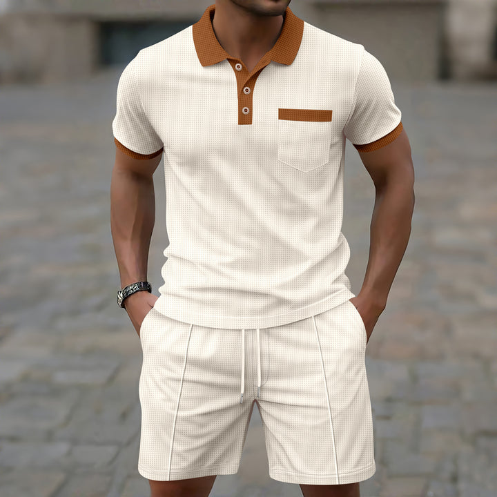 Herren polo- och shorts-set med sportig design Mirla-Eva Jonsson