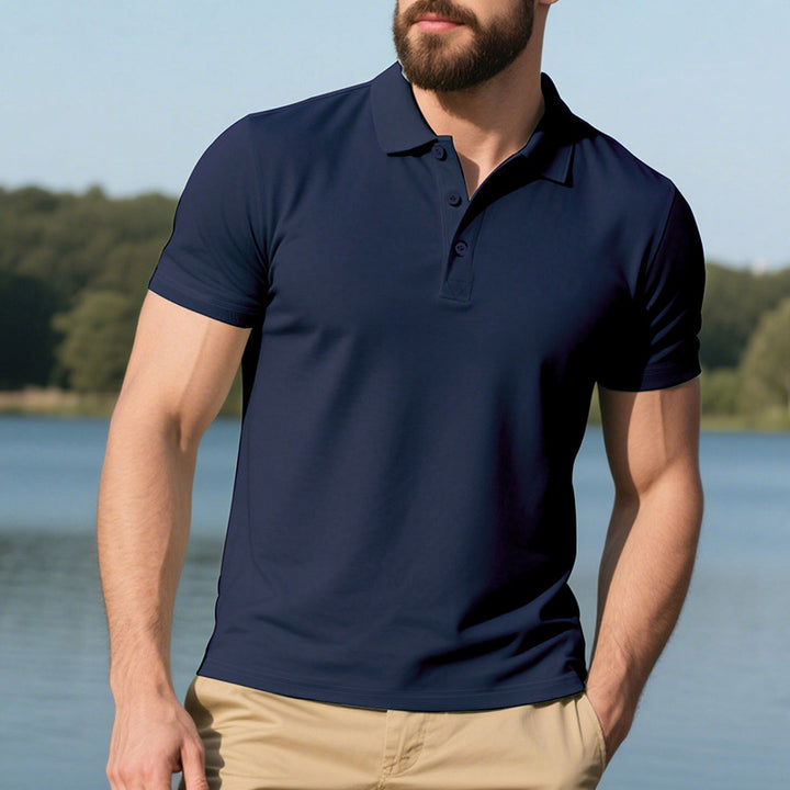 Herren polo-shirt med andningsbar anti-pilling-teknologi Eva Jonsson-Eva Jonsson